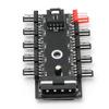 Fan Hub 4‑Pin PWM Integrated Power Supply Adapter Cable 1 To 10 Splitter for CPU CoolingIDE Port