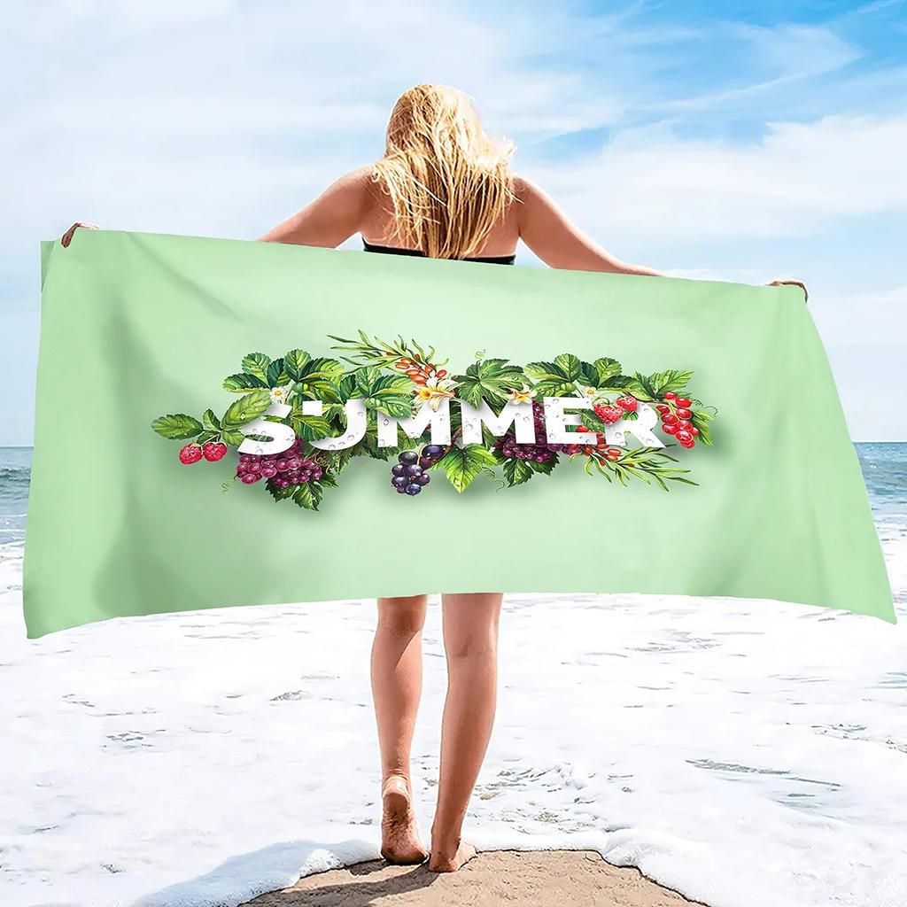 Summer Hawaii Beach Coconut Print Beach Towel Microfiber Bath Towels Bathroom Sport Bar Spa Golf Towel Quick Dry Swimming Cover
