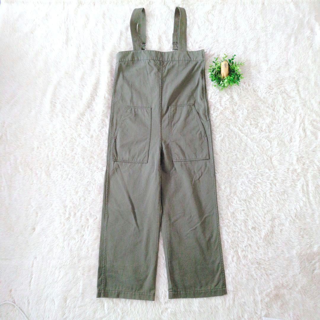 IENA Overalls Pants Khaki Wide Straight 100% Cotton 36