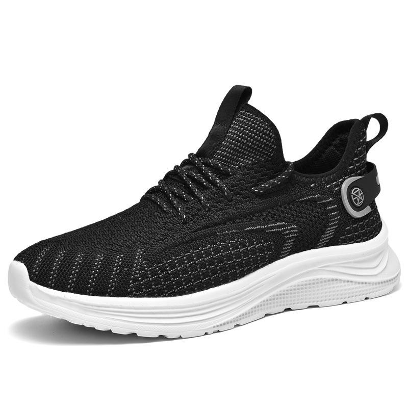 2025 Foreign Trade Men's Shoes Extra Large Size 45 Flying Woven Coconut Light Running Shoes 2025 Foreign Trade Men's Shoes
