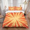 3pcs Sunburst Vibrant Bedding Cover Set, Fashion Classic Popular Print Bedding Set, Soft Comfortable, All Season Use, For Bedroom, Guest Roo