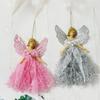 Glitter Christmas Angel Pendant with Shining Wings Hanging Angel Doll  New Year