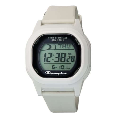 Champion Watch, Radio-Controlled Solar, Digital, Waterproof, Date Display, Urethane Band, D00A-005VK, Sand Beige