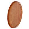 Wood Serving Tray Round Durable Simple Elegant Style Wide Application Glossy Surface Stable