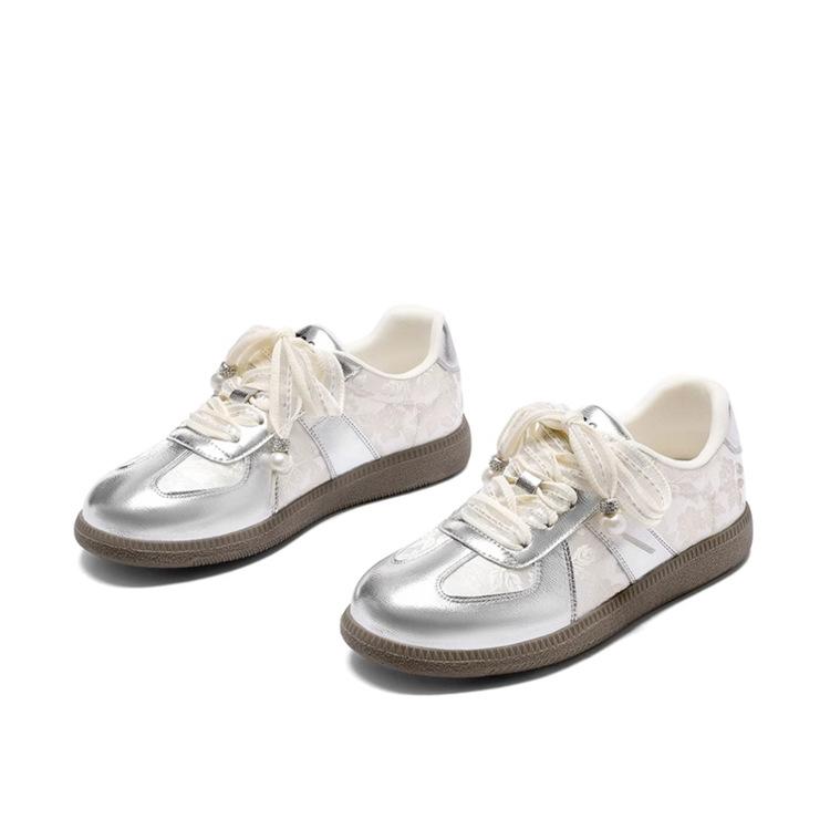 Dexun shoes new summer mesh new Chinese style casual sports board shoes Forrest Gump shoes single shoes size 35 серебряный