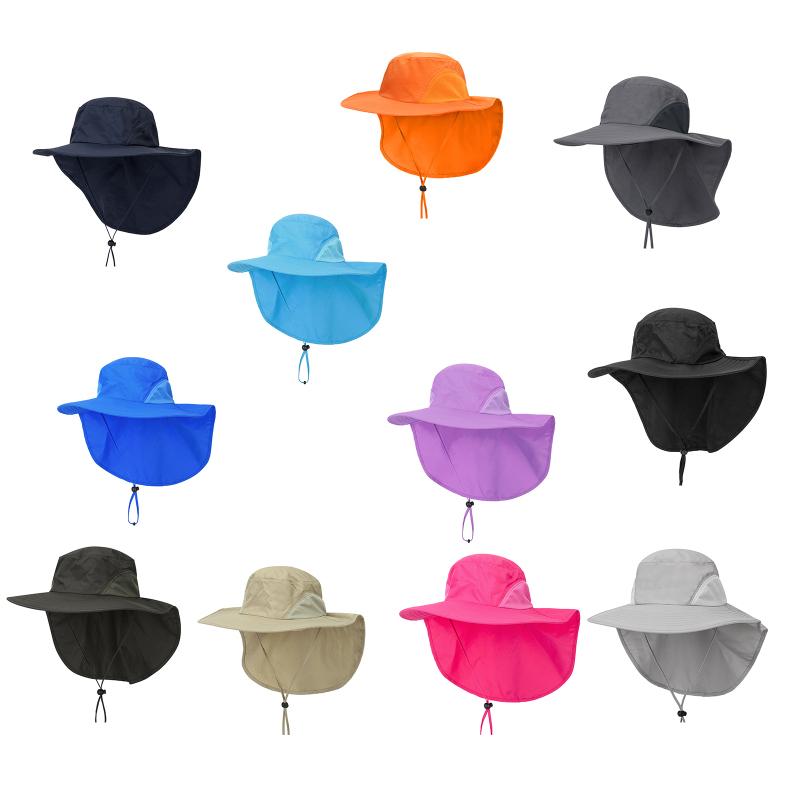 

Women Men Summer Waterproof Outdoor Sun Hat - Large Brim Fishing Hat, Breathable Baseball Cap With