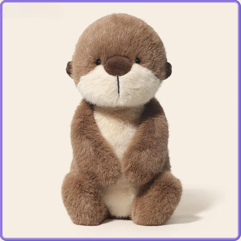 36CM Cute Otter Plush Toy Soft Stuffed Animal Pillow Simulation Sea Otter Home Decoration for Children Boys Girls Birthday Gifts