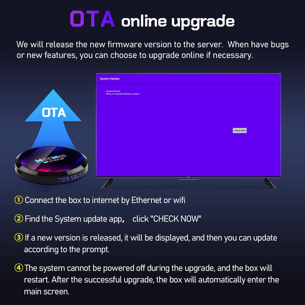 H96Max Boîtier TV Intelligent Android 13.0 RK3528 Quad-core UHD 4K Lecteur Multimédia Décodage H.265 8K HDR10+