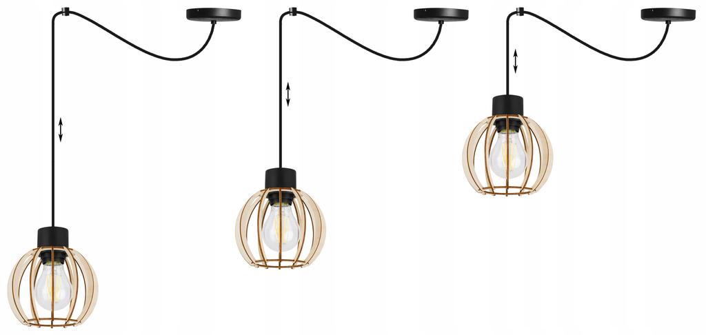 MODERN WOODEN LED CEILING HANGING LAMP