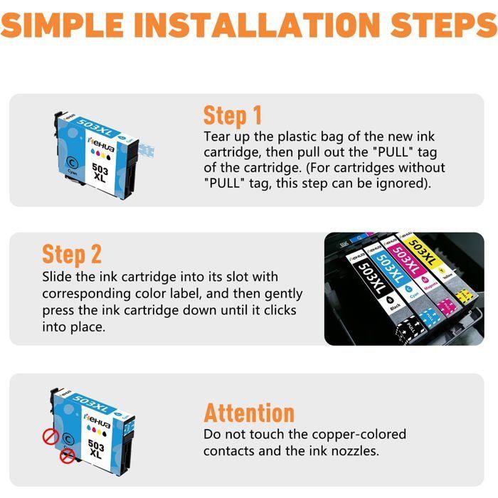 Cartouche d'impression - TRAHOO - 503XL - Compatible Epson - Pack de 5 - Haute capacité