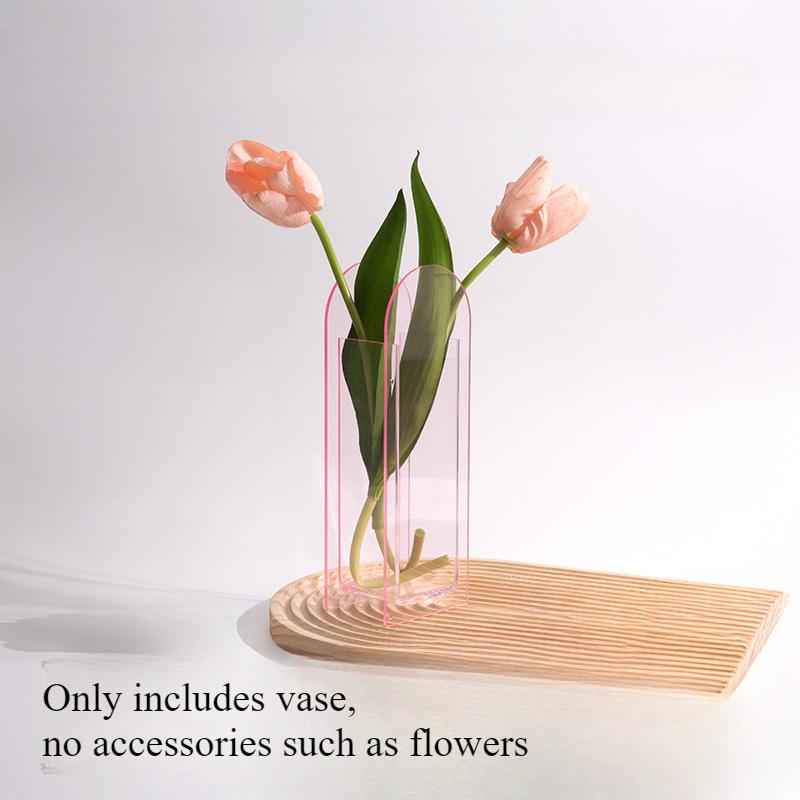 Ins Vase Ornament Acrylic Vase Simple Decoration Transparent Flower Vase Living Room Dining Table Hydroponic Flower Planter
