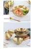 304 Stainless Steel Double Layer Heat-Insulated Ramen and Soup Bowl - Large Gold Noodle Mixing Bowl