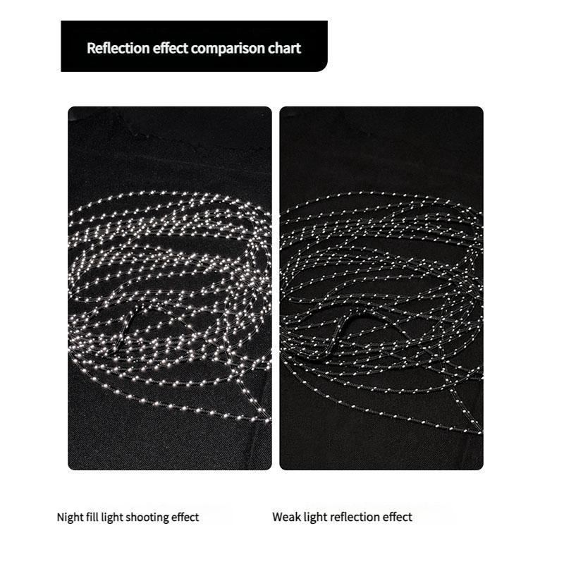 Reflective Rope 4mm Diameter 50m Windproof Guyline Heavy Duty Tent Cord Camping Accessory High Visibility Tarp Tie Down Cord