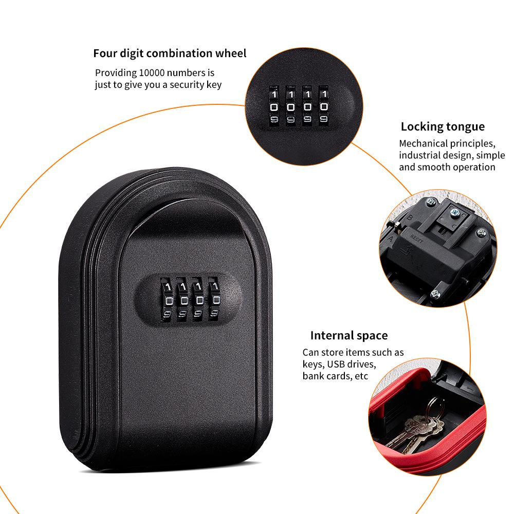 All-Plastic Combination Key Box: Decorative Key Storage Solution