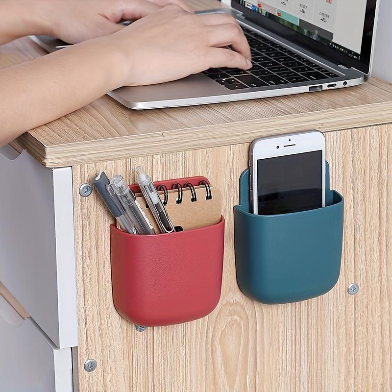 Wall Mount Storage Box for Remote, Phone Charger, and Accessories Modern Simple Design, Multi-Purpose Holder
