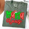 Christmas Mama Comfort Colors Shirt, Mom Shirt, New Mother Tshirt, Cute Gift For Mom, Trendy Santa Tee, First Xmas Gifts, Pregnancy Reveal
