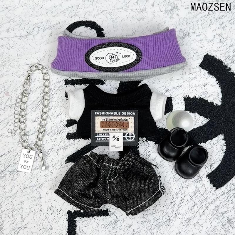17cm High-Energy Labubu Doll Clothes: Wild Cool Set 3.0 for First, Second, and Third Generation Dolls
