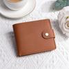 Pu Leather Small Short Wallet Bag Multi Card Holder Students Ultra-Thin Cowhide Coin Purse Clip Clutch Pouch for Men Women