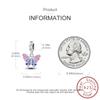 Authentic Original Copper Metal Charm Bead Component Zircon Pink Butterfly Pendant Bead Component Compatible With Bracelet High Quality Fine Jewelry