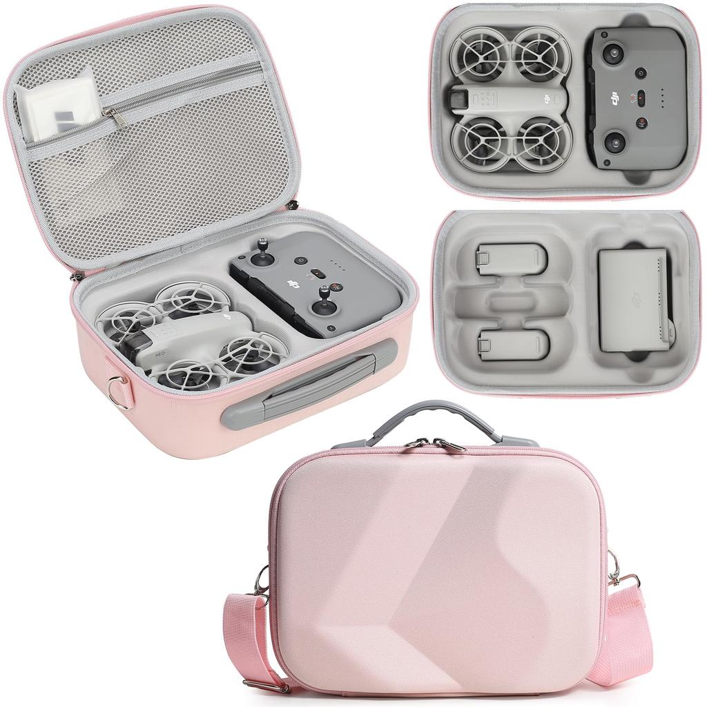 Maleta de Armazenamento para DJI Neo Fly More Combo, Bolsa de Ombro Rígida Portátil de Viagem para Drone DJI NEO, Baterias, Carregamento