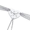 5 Pcs/Set Customize BFF Family Name Necklaces for Women Stainless Steel Love Heart Puzzle Pendant Friendship Gifts Jewelry
