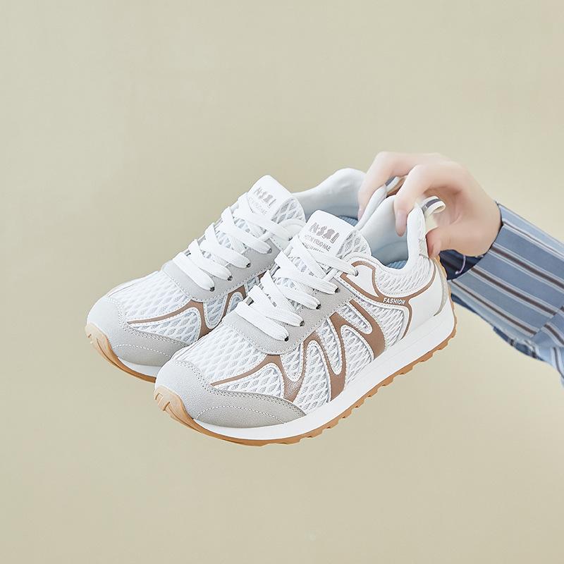 

Дышащие кроссовки на толстой подошве Forrest Gump 2025 осень новые повседневные спортивные кроссовки кроссовки для папы женские немецкие тренировочные кроссовки для бега тренд 40 бежевый