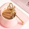 4 Pcs/ Lot Coffee Spoon Creative 304 Stainless Steel Golden Flower Spoon Ins Cute Hanging Cup Tiny Stirring Spoon With Souvenir