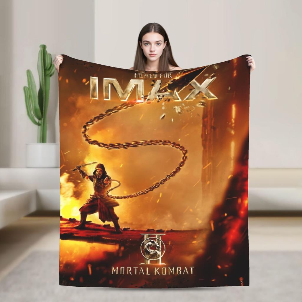 Mortal Kombat II Blanket Fleece Awesome Soft Throw Blanket for Chair Covering Sofa Spring/Autumn