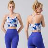 With Chest Pad Foreign Trade Cross-Border European and American Fashion Sports Fitness Quick-Drying Yoga Cami Yoga Clothes Set Summer