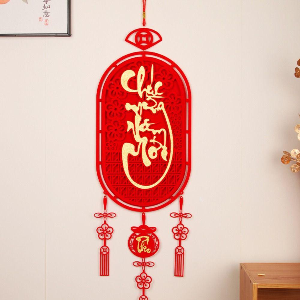 Traditional Fu Character Pendants Chinese Style 2025 New Year Door Couplet  New Year Gift