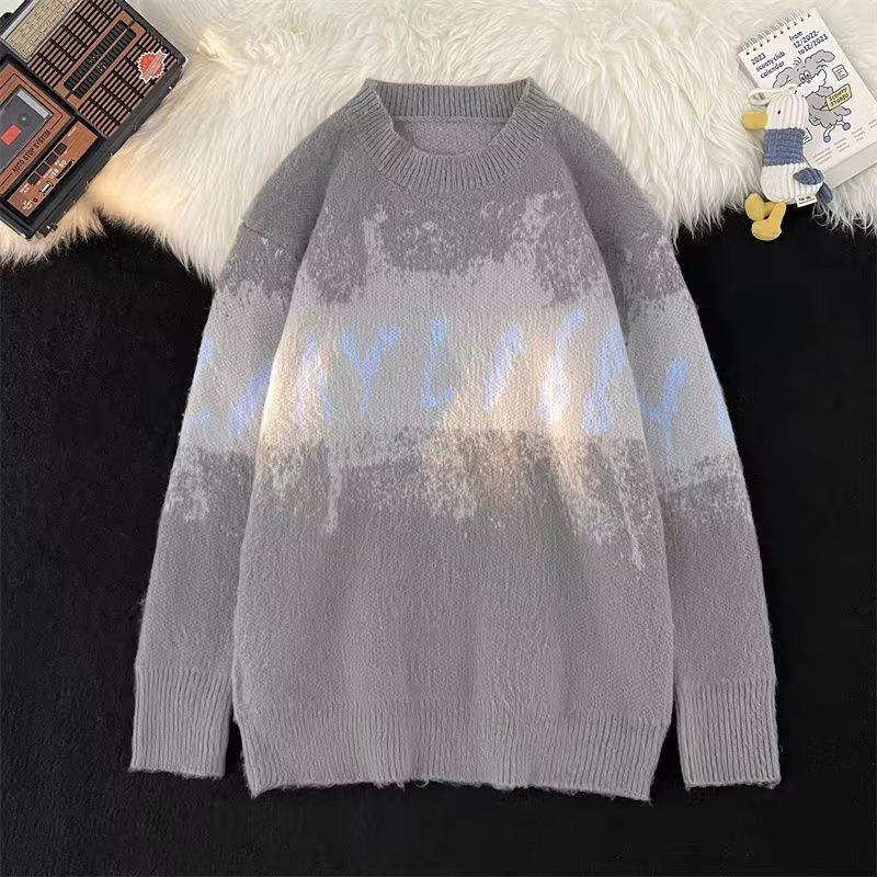 Sweater Men s and Women s Autumn and Winter Japanese Style Comfortable Casual Lazy Niche Premium Knitted Sweater Pullover Couple Top M