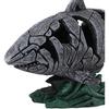 Shark Decorative Sculpture Hollowed Waterproof Resin Sturdy 7.3in Long 4.5in Wide Shark Statue Home Decor Statue with Stand Accent Figurine