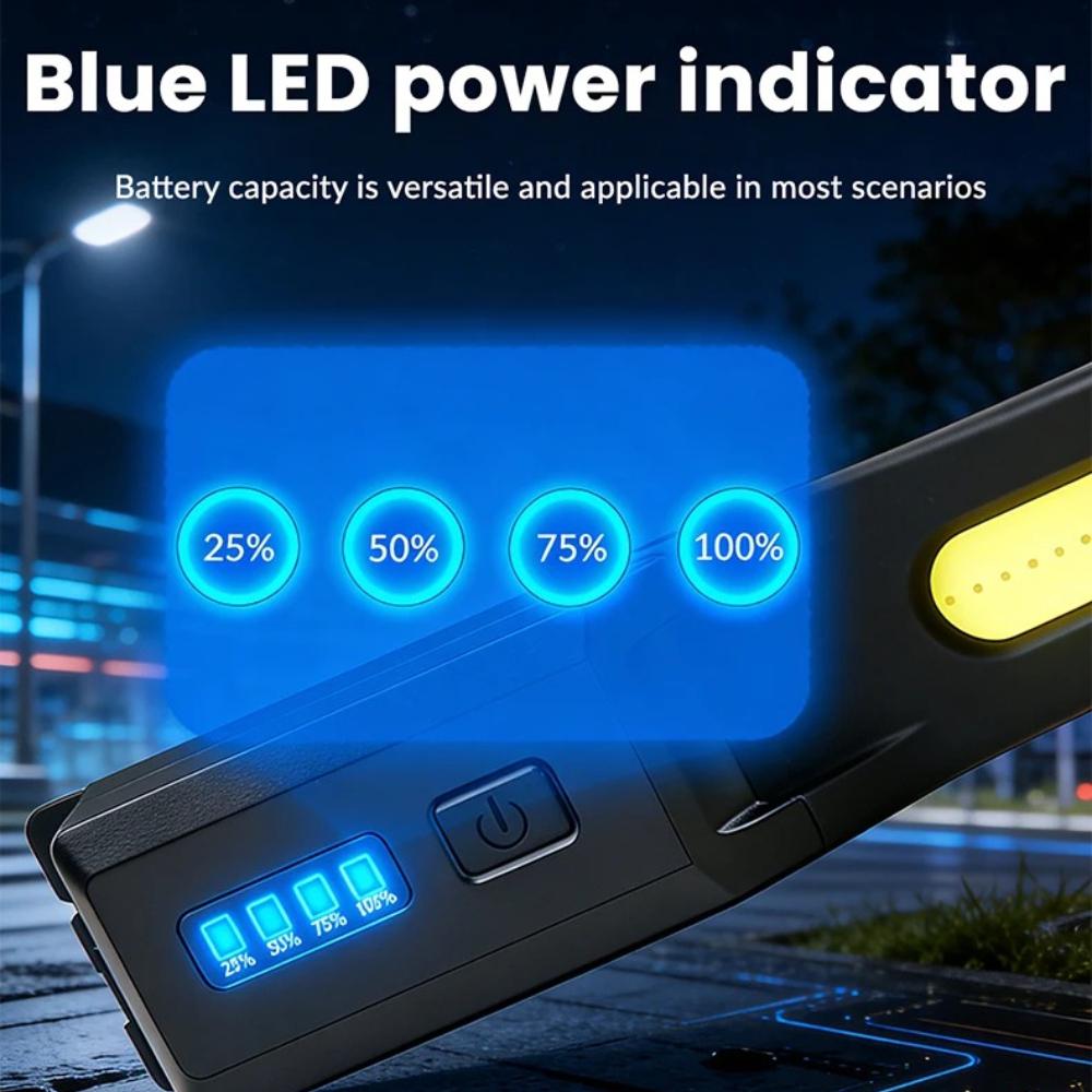 Rechargeable Work Light Magnetic LED Mechanic Bar for Car Repair Foldable Automotive Hood Lamp with Hooks Portable Bay Light for Workshop