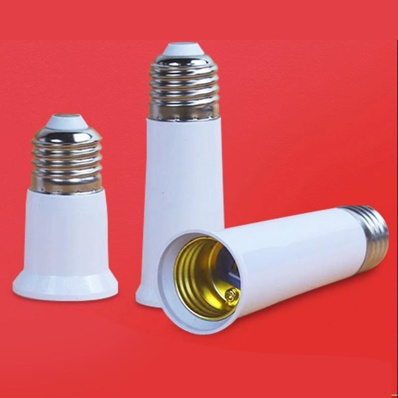 E27 to E27 Light Socket Extender for Medium Light Bulb Extender Extension Socket 65mm 95mm 120mm
