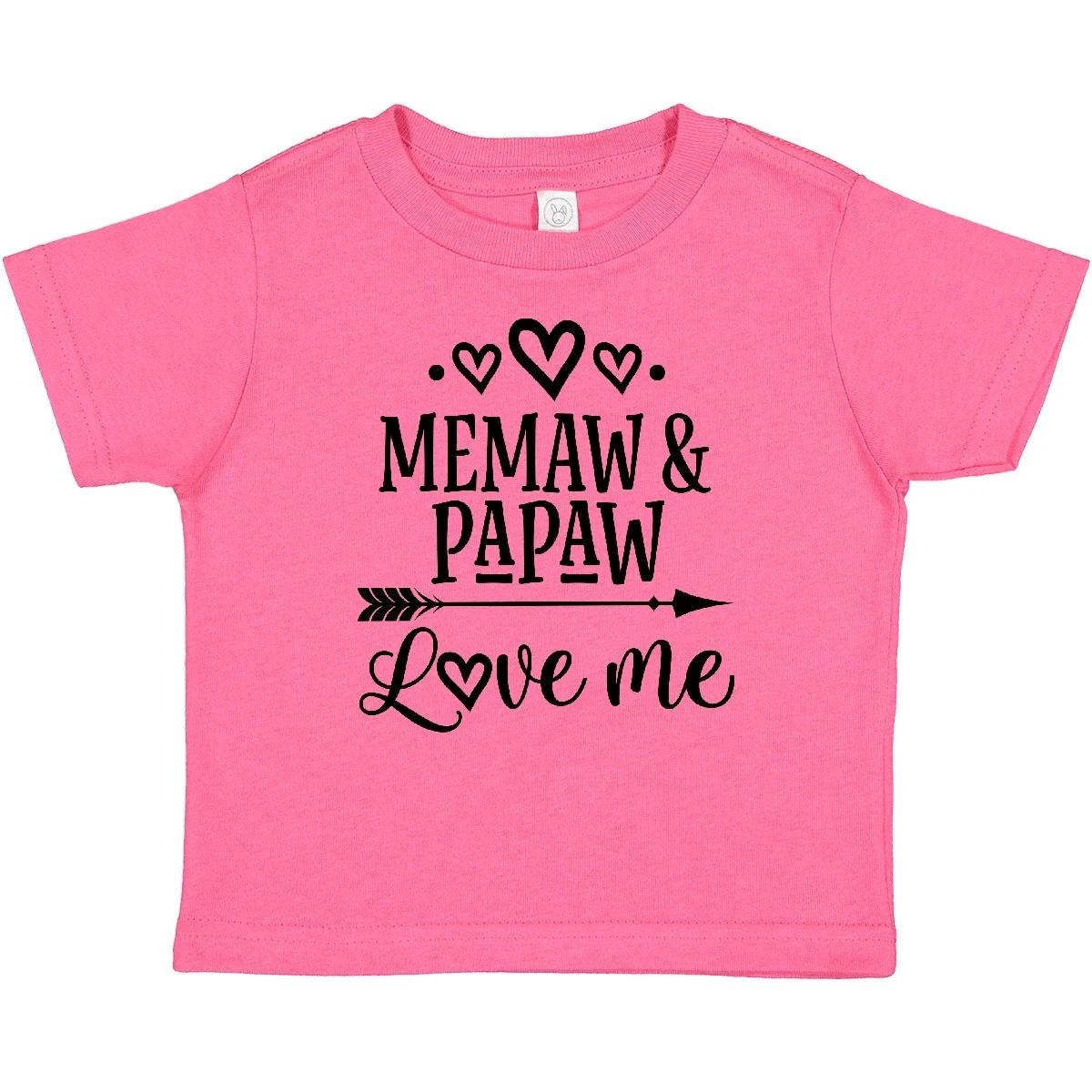Inktastic Memaw And Papaw Love Me Baby T-Shirt From Girl Clothes Shower Cute 110