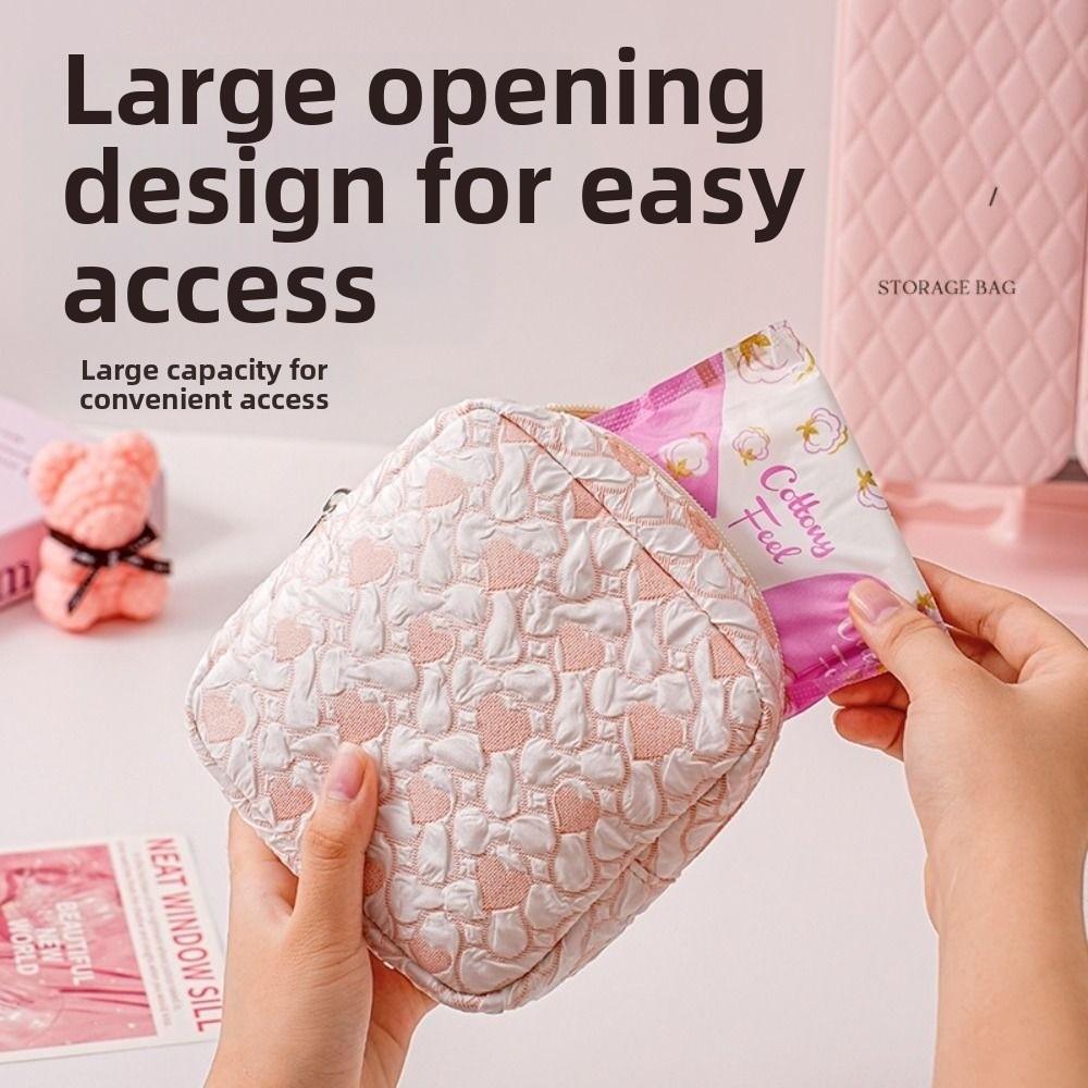 New Square Sanitary Napkin Storage Bag Large Capacity Portable Mini Coin Purse Multifunctional Cosmetic Bag