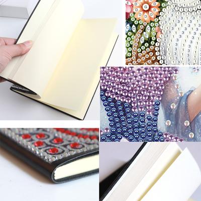 Caderno Diário de Pintura Diamante em Formato Especial de Fada Elfa 50 Páginas Cristal Bloco de Notas Livro de Desenho para Presentes de Aniversário ou Natal