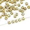50 pz 6mm Cubo Quadrato Acrilico Fai da Te Perline Lettere Alfabeto A-Z Lettere Inglesi Per Braccialetto Collana Gioielli