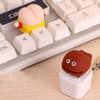 Rechargeable Mechanical Keyboard Keychain Fingertip Button Key Ring  Office Leisure Entertainment