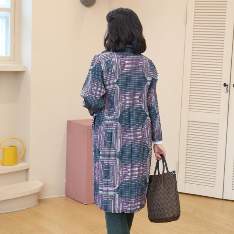 Shiz Madam Missong Art Fit Pleated Quilted Coat J31761
