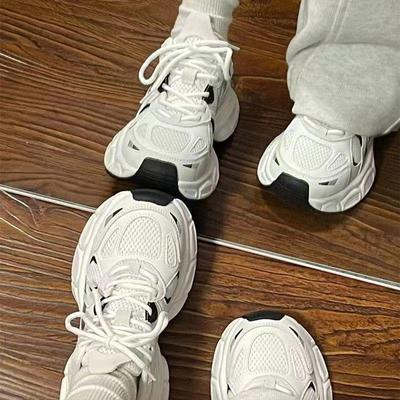 Korean Women's Summer 2025 Mesh Breathable Dad Sneakers - Trendy, Thick-Soled Casual Sports Shoes