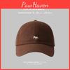 Fox Simple Shaped Embroidered Solid Color Neutral Casual Baseball Cap Hat Sun