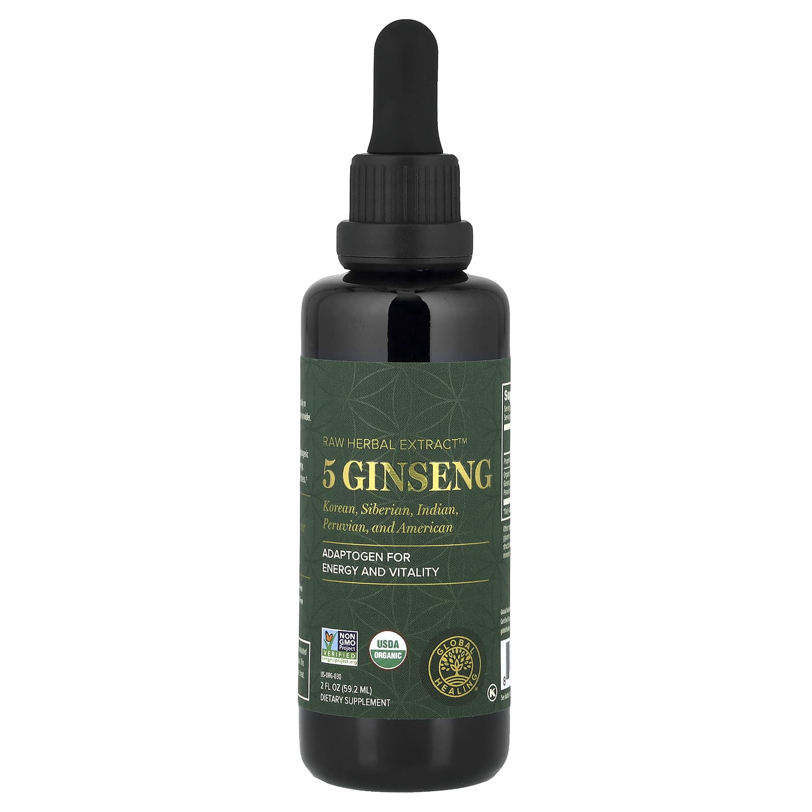 

Raw Herbal Extract™, 5 Ginseng, 59.2 Ml (2 Fl Oz)