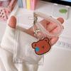 Transparent Credit ID Bank Card Holder Acrylic Photocard Photo Case Organizer Cartoon Key Chain Pendant Passport Pocket Sleeve
