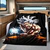 1 Stück Son Goku Druck Flanelldecke, Hohe Qualität für alle Jahreszeiten, Heimdekoration, Wärme und Komfort, Perfekt für Weihnachtsgeschenke