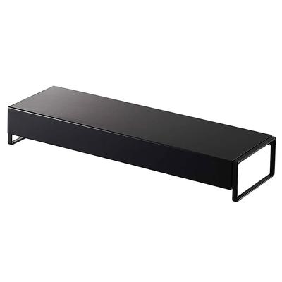 Yamazaki 5249 Depth Wide with Shelves Telescopic Exhaust Vent Cover Black Approx. W46 - 82 X D14 X H6.7 Cm Tower Tower Width Approx.