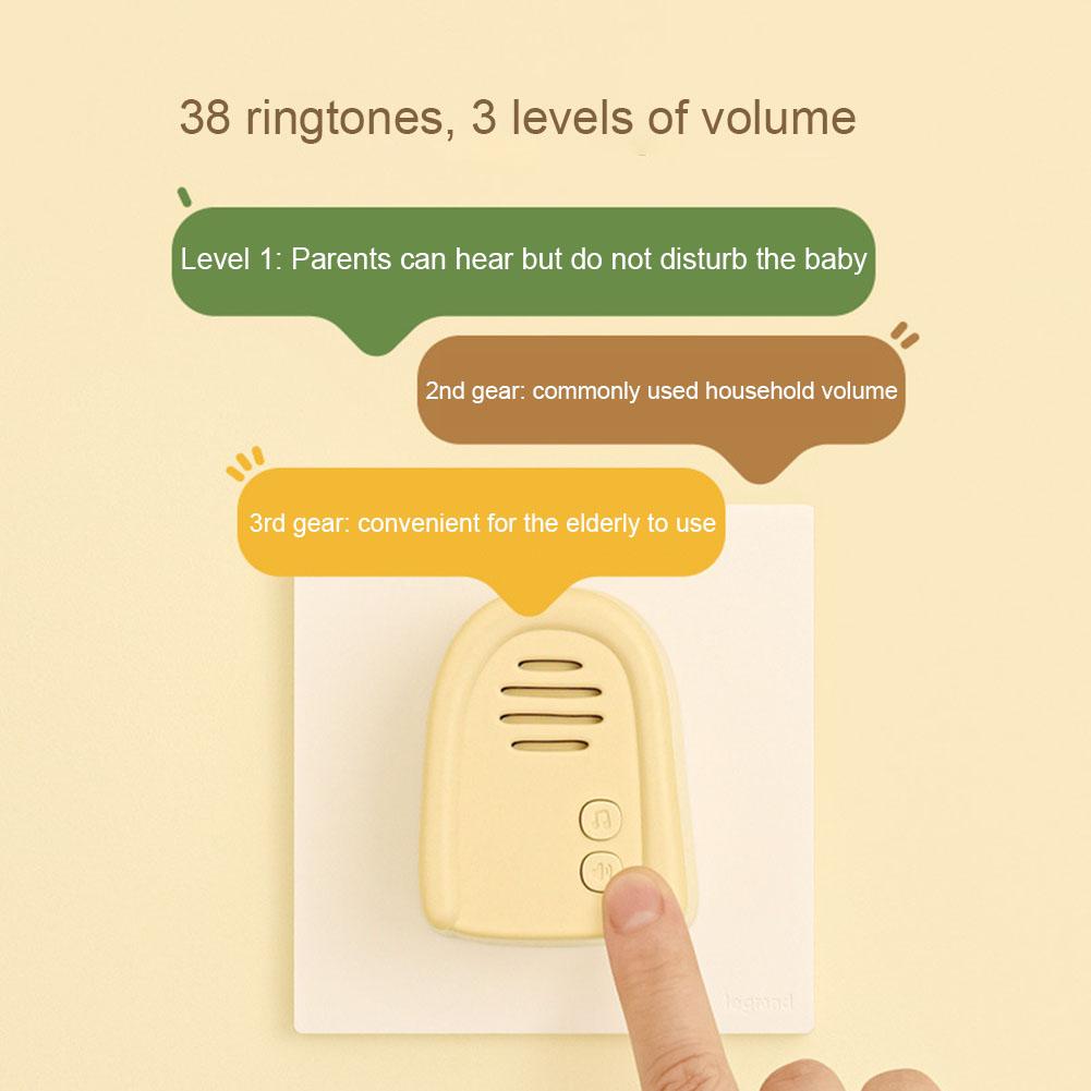 Wireless Doorbell 50m Long Distance Home Welcome Doorbell Adjustable Volume Cordless Doorbell for Home Classroom