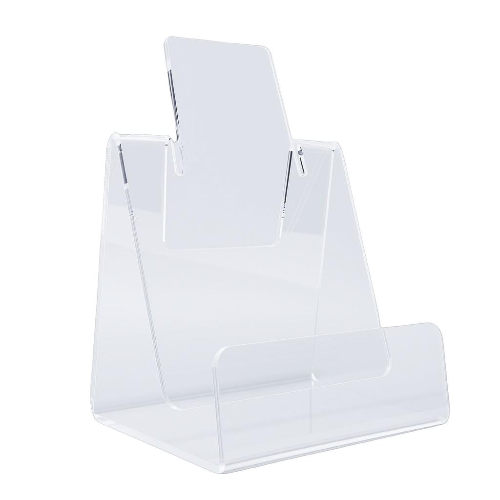 Acrylic Brochure Holder Desktop Booklet Menu Display Stand Transparent Countertop Organizer for Office Restaurant