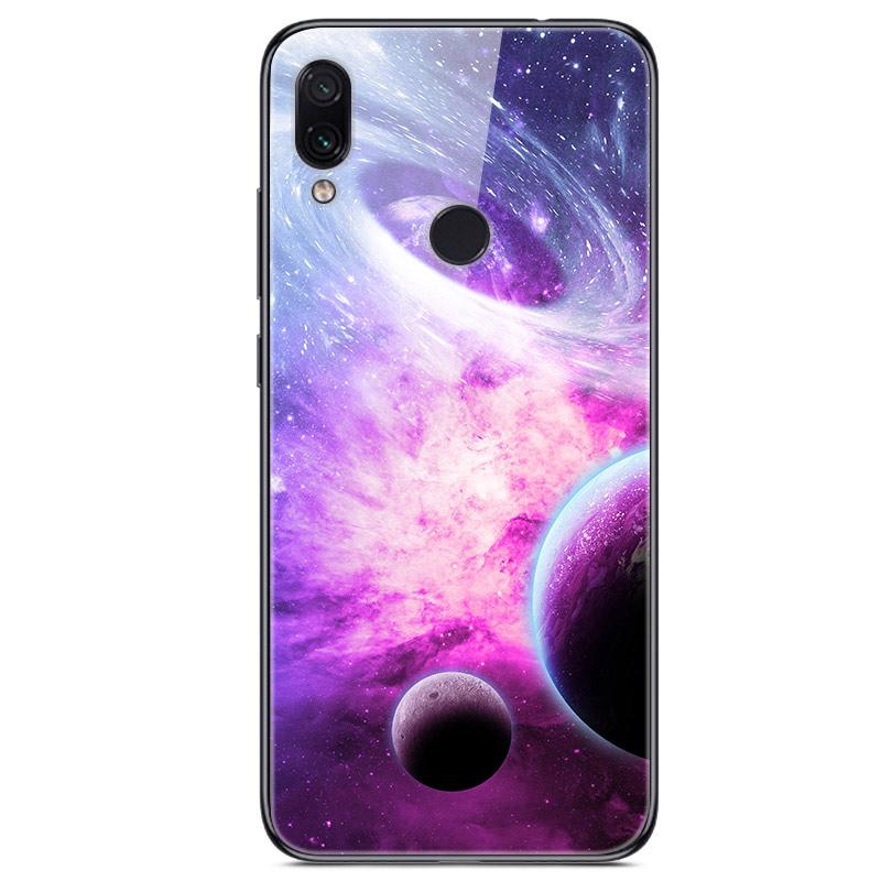 For Xiaomi Redmi Note 7 Case Tempered Glass Hard Back Cover For Xiomi Redmi Note7 Phone Cases Soft Bumper On Redmi 7 7A Redmi7