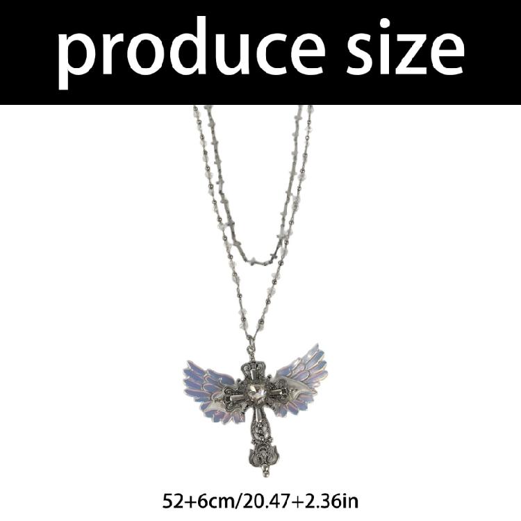 Stilvolle Punk-Schlüsselbein-Kette mit Kreuz-Anhänger Stabile Legierung Retro-Stile Modeaccessoire